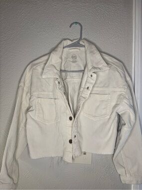 Women’s Cream Corduroy Cropped Jacket - Unbranded Wonder Nation